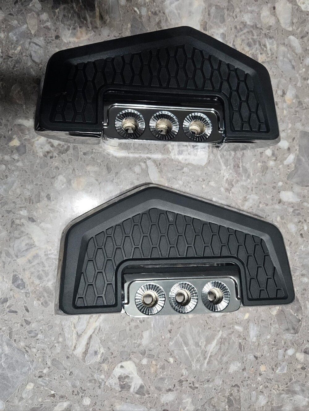 Kuryakynk Hex Folding FootBoards with Chrome Accents